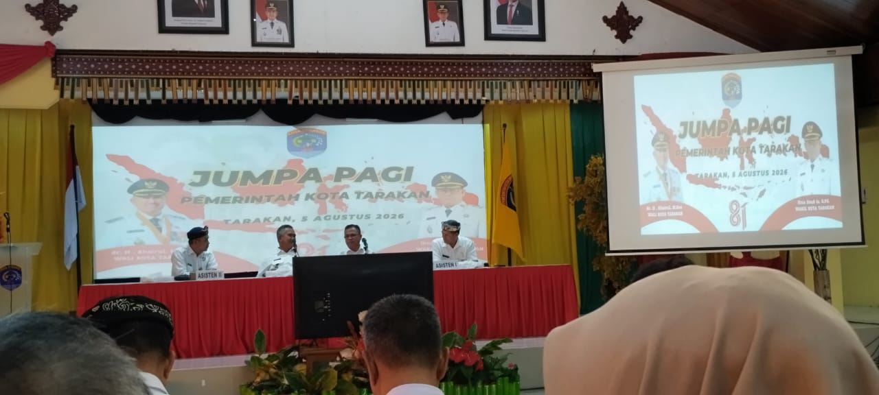Lurah Karang Anyar Pantai menghadiri Jumpa Pagi yang dimpimpin langsung oleh Walikota Tarakan