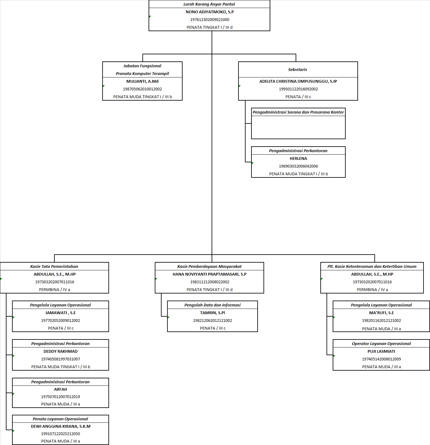 Struktur Organisasi Kelurahan